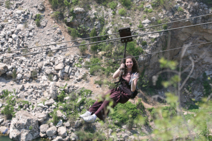 An important part of travelling for Stefanie was high-energy activities like skydiving, bungee jumping, and ziplining. She died of lung cancer in August 2023.