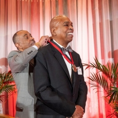 Oliver Quinn and Wade Henderson at Rutgers Hall of Distinguished Alumni ceremony